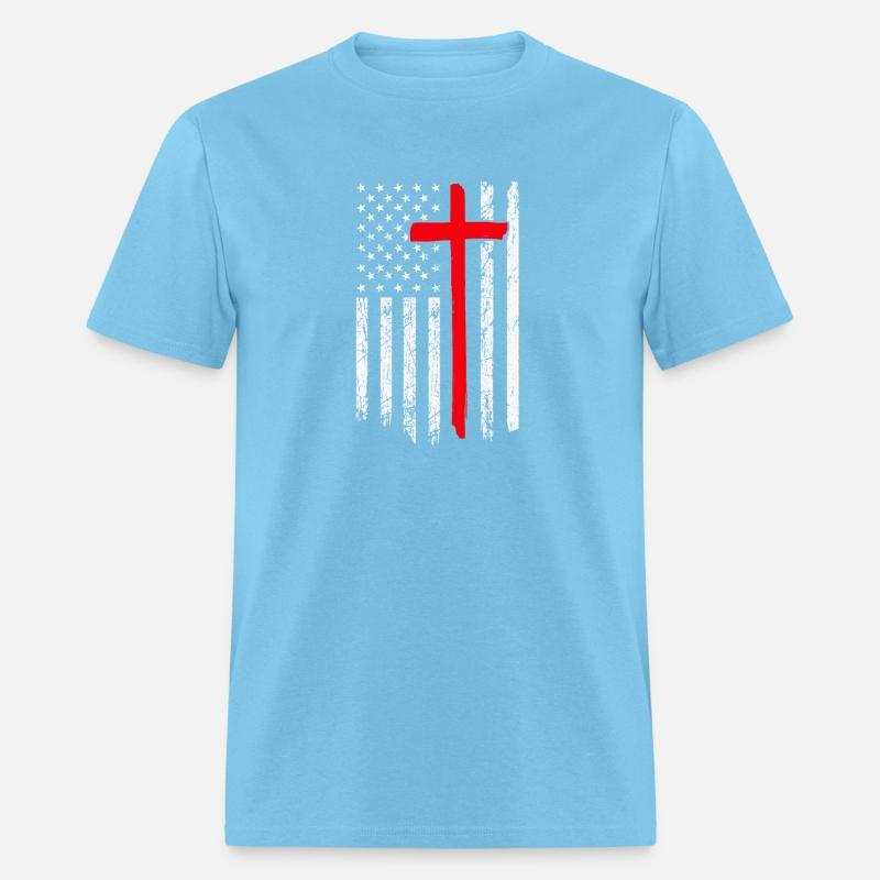 Usa Flag Cross, Christian, Faith, Believer