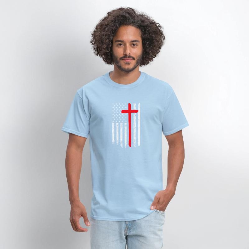 Usa Flag Cross, Christian, Faith, Believer