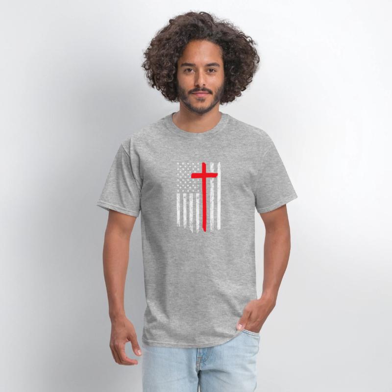 Usa Flag Cross, Christian, Faith, Believer