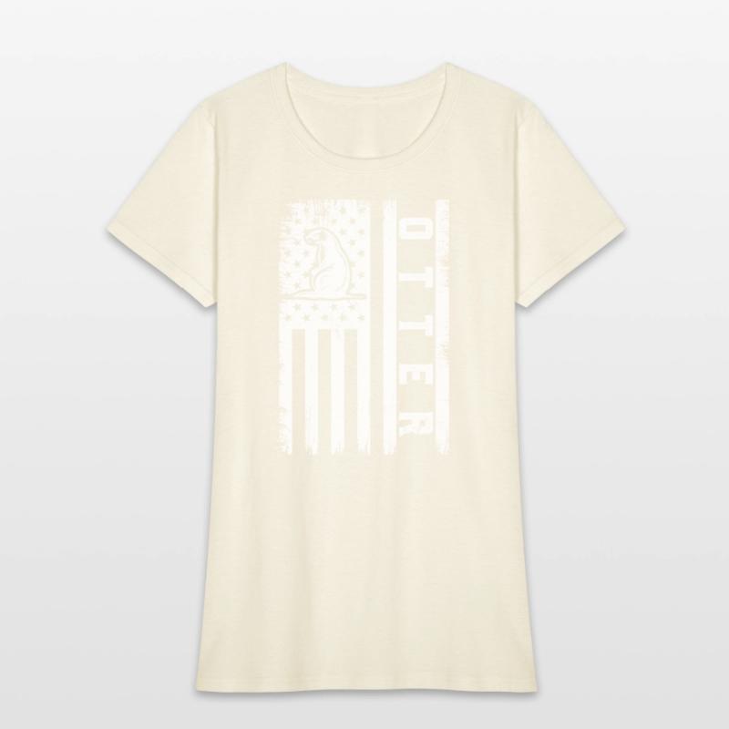 Usa Flag Otter 01. otter t-shirt design