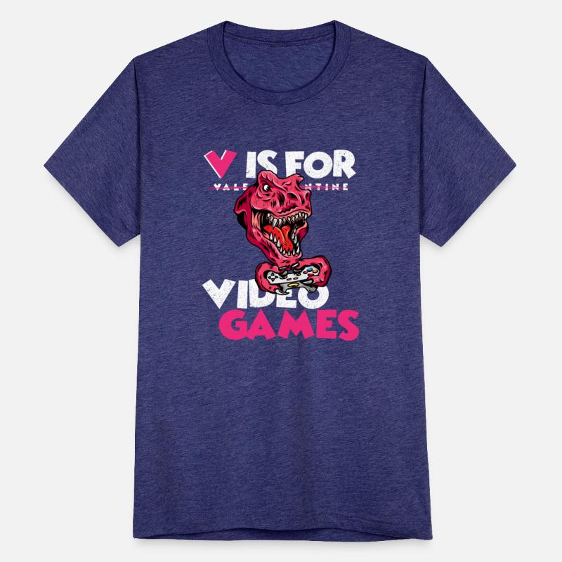 V Is For Video Games Anti-Valentine's Day T-Rex