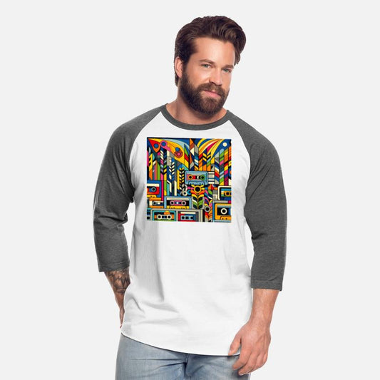 Vibrant Cassette Tapes and Botanical Patterns