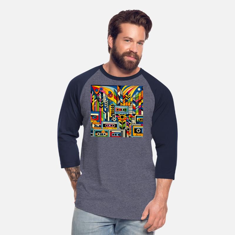 Vibrant Cassette Tapes and Botanical Patterns