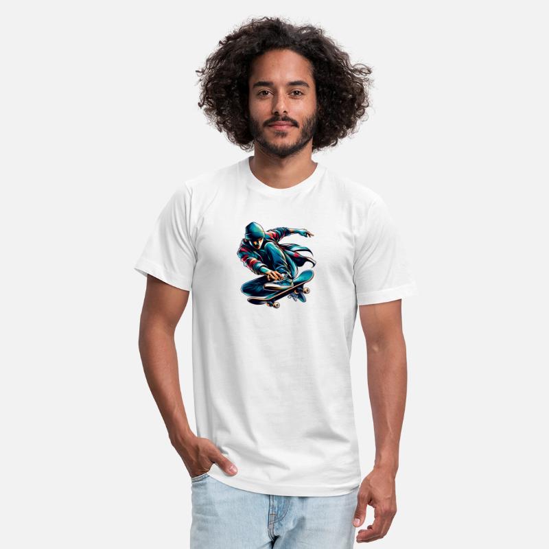 Vibrant colorful motif of a skater