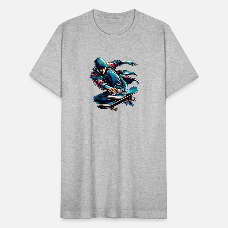 Vibrant colorful motif of a skater