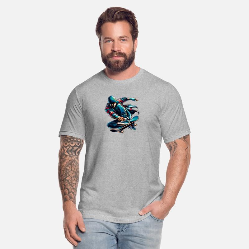 Vibrant colorful motif of a skater