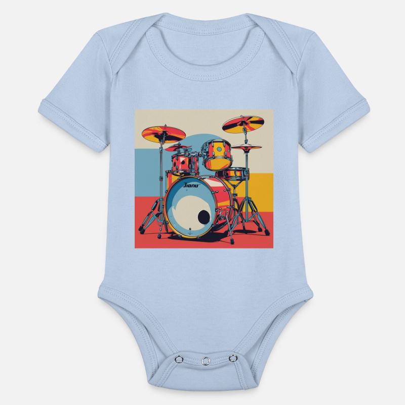 Vibrant Drum Set Illustration