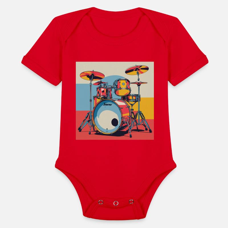 Vibrant Drum Set Illustration