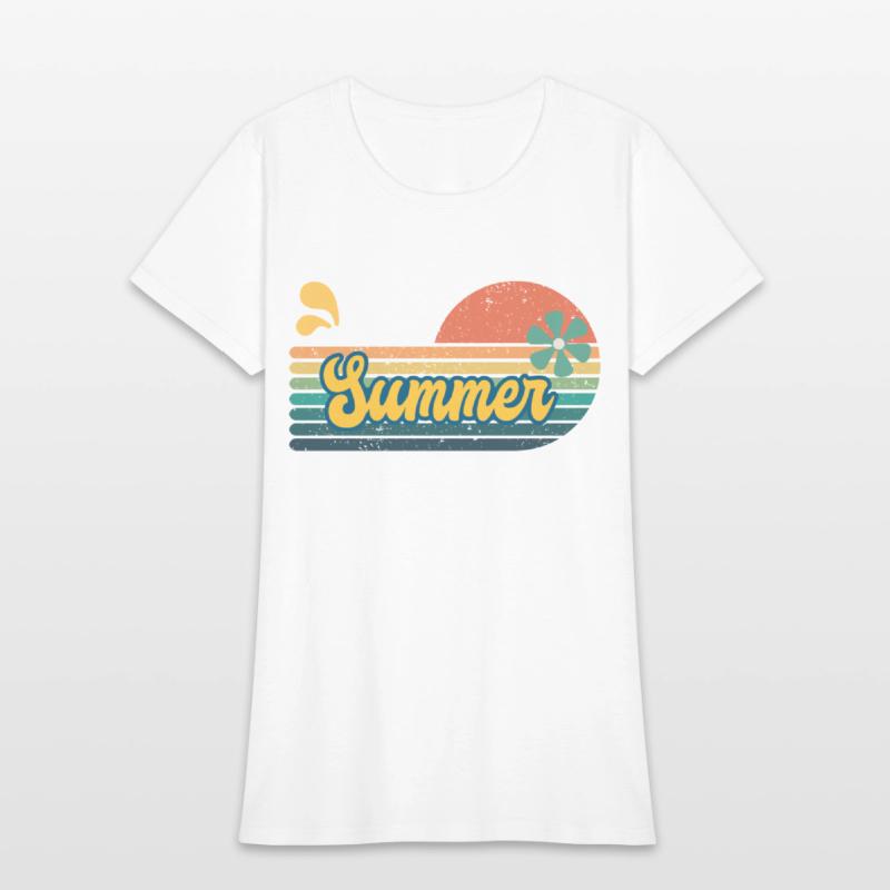 Vintage Aesthetic Graphics Summer Retro Design
