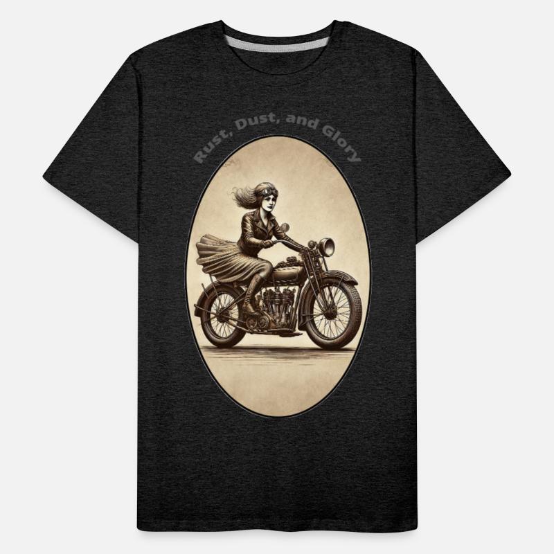 Vintage Woman Motorcycle Rider Wearing Goggles URM