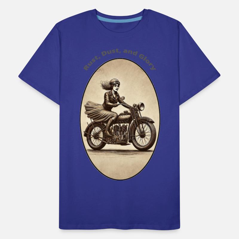 Vintage Woman Motorcycle Rider Wearing Goggles URM