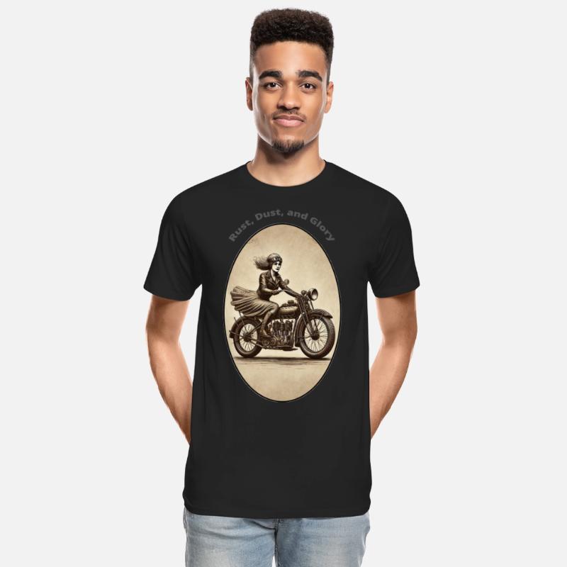 Vintage Woman Motorcycle Rider Wearing Goggles URM