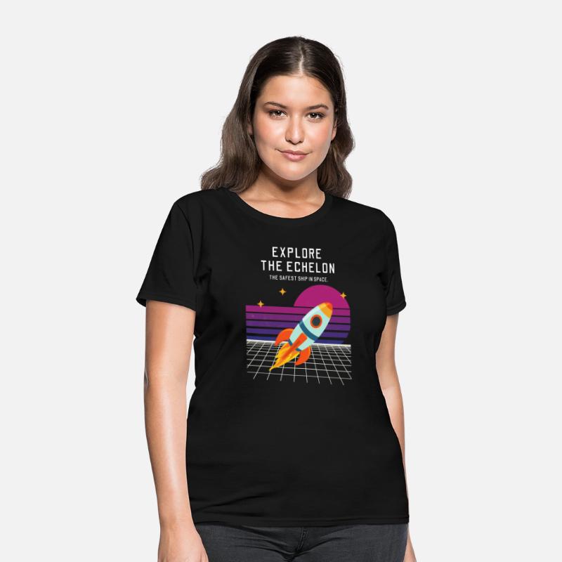 Violet Skies Explore the Echelon Spaceship Shirt