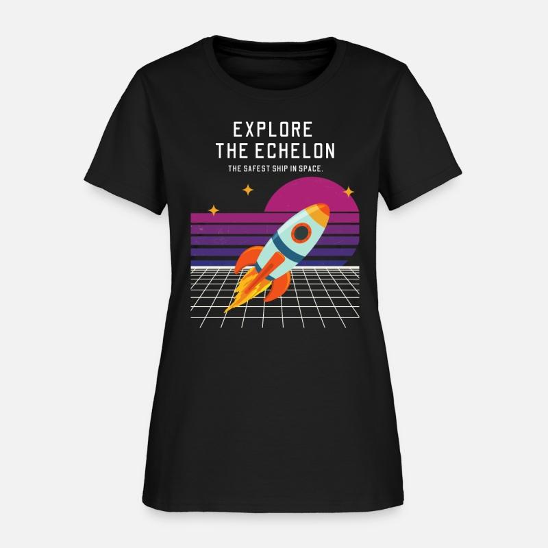 Violet Skies Explore the Echelon Spaceship Shirt