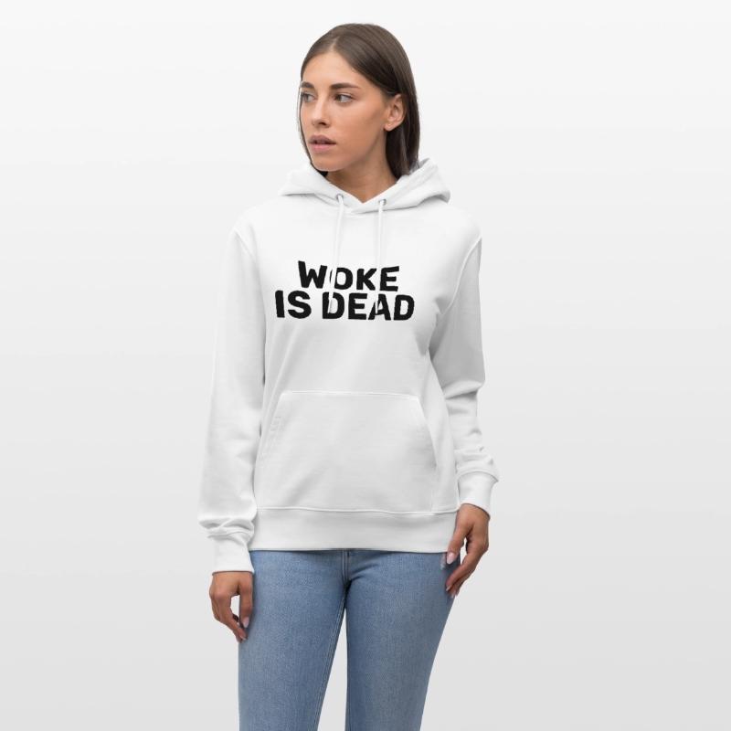 Woke Is Dead Bold Funny Sarcastic Tee