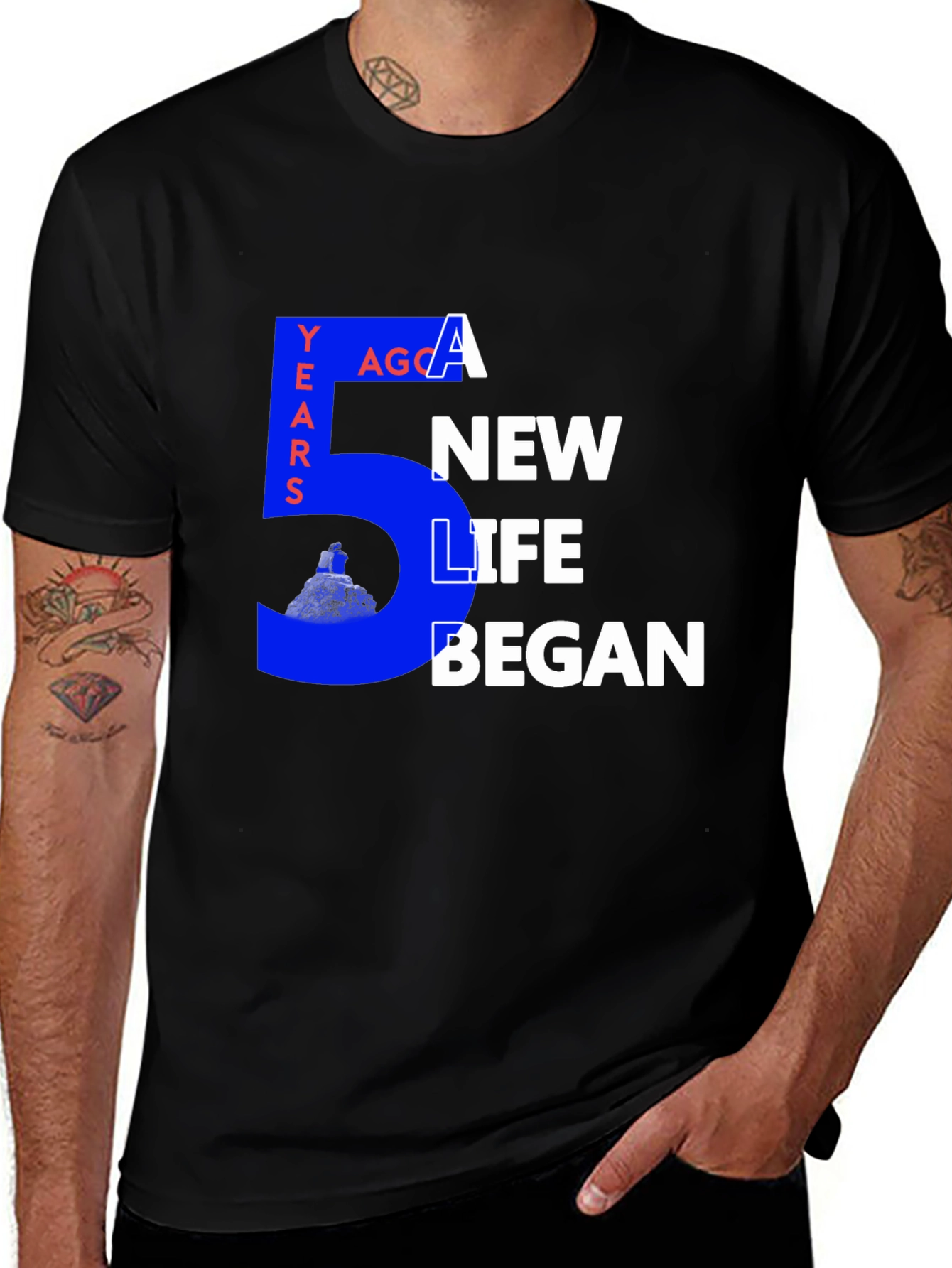 5 Years Ago a New Life Began Graphic Tee