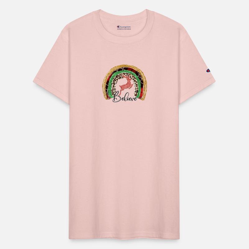 Xmas Christmas Believe Deer Buffalo Plaid