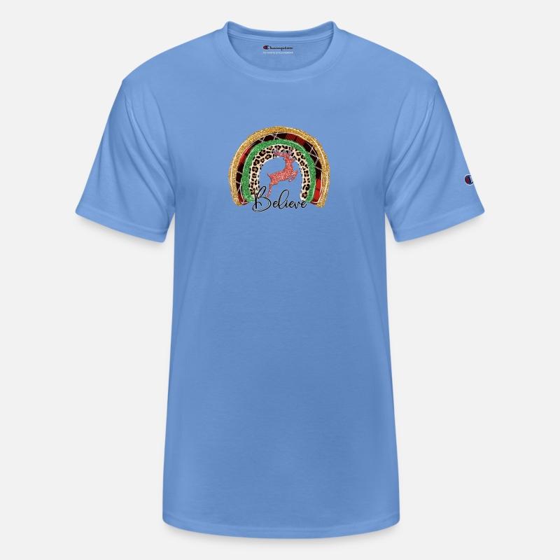 Xmas Christmas Believe Deer Buffalo Plaid