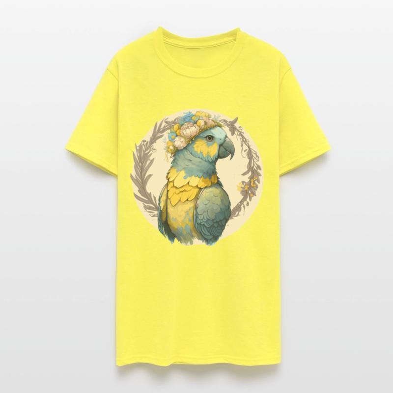 Yellow Blue Ara Macaw Flower Crown Parrot Parakeet