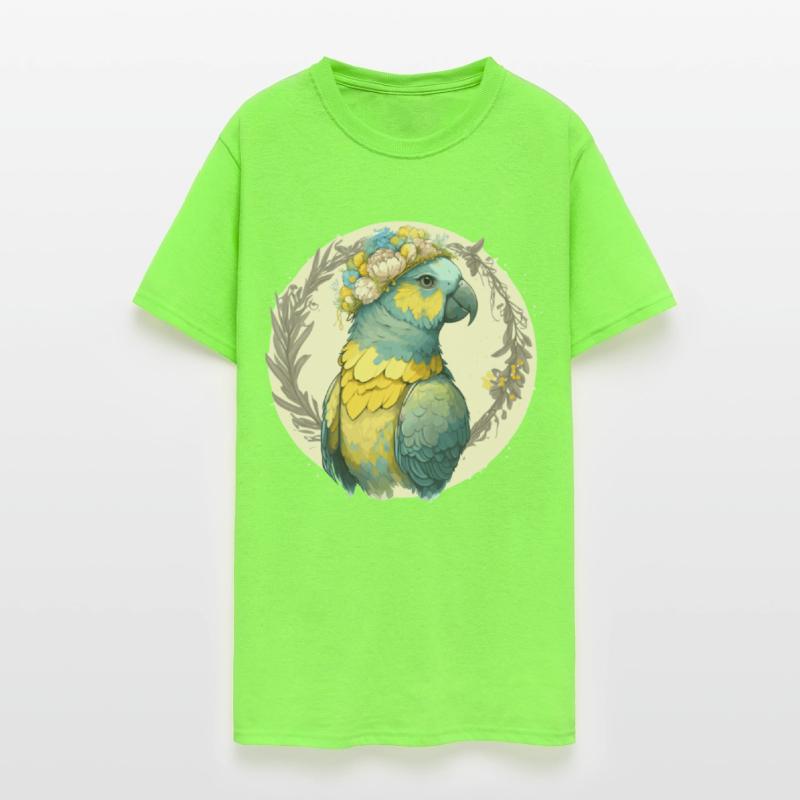 Yellow Blue Ara Macaw Flower Crown Parrot Parakeet